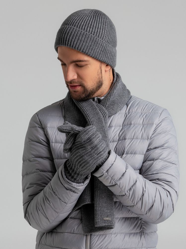 Шапка Bernard, серый меланж — изображение 9