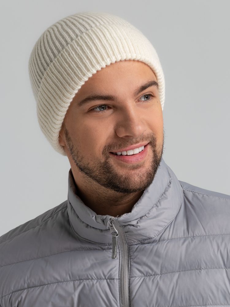 Шапка Bernard, молочно-белая (ванильная) — изображение 9