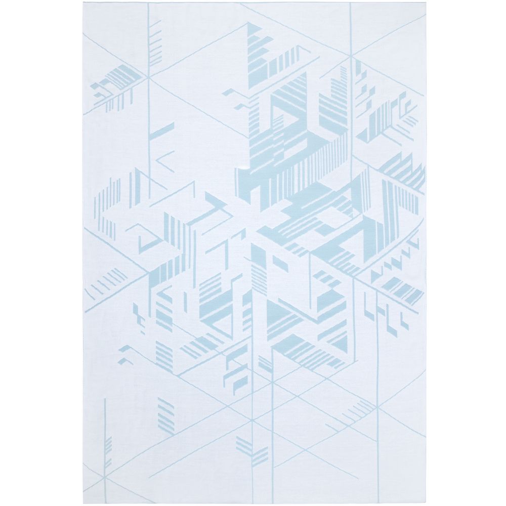 Плед Winterflake, бело-голубой с люрексом — изображение 5