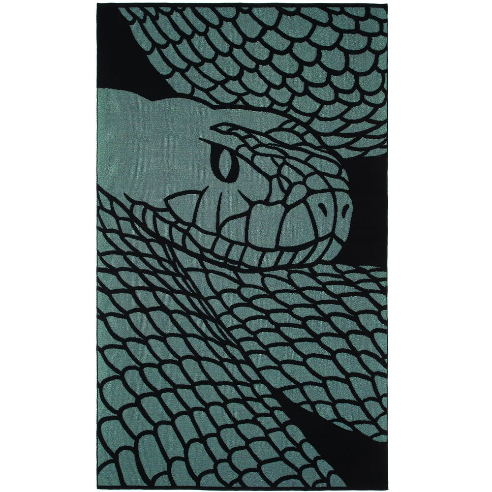 Плед Serpentica, черный с люрексом — изображение 3