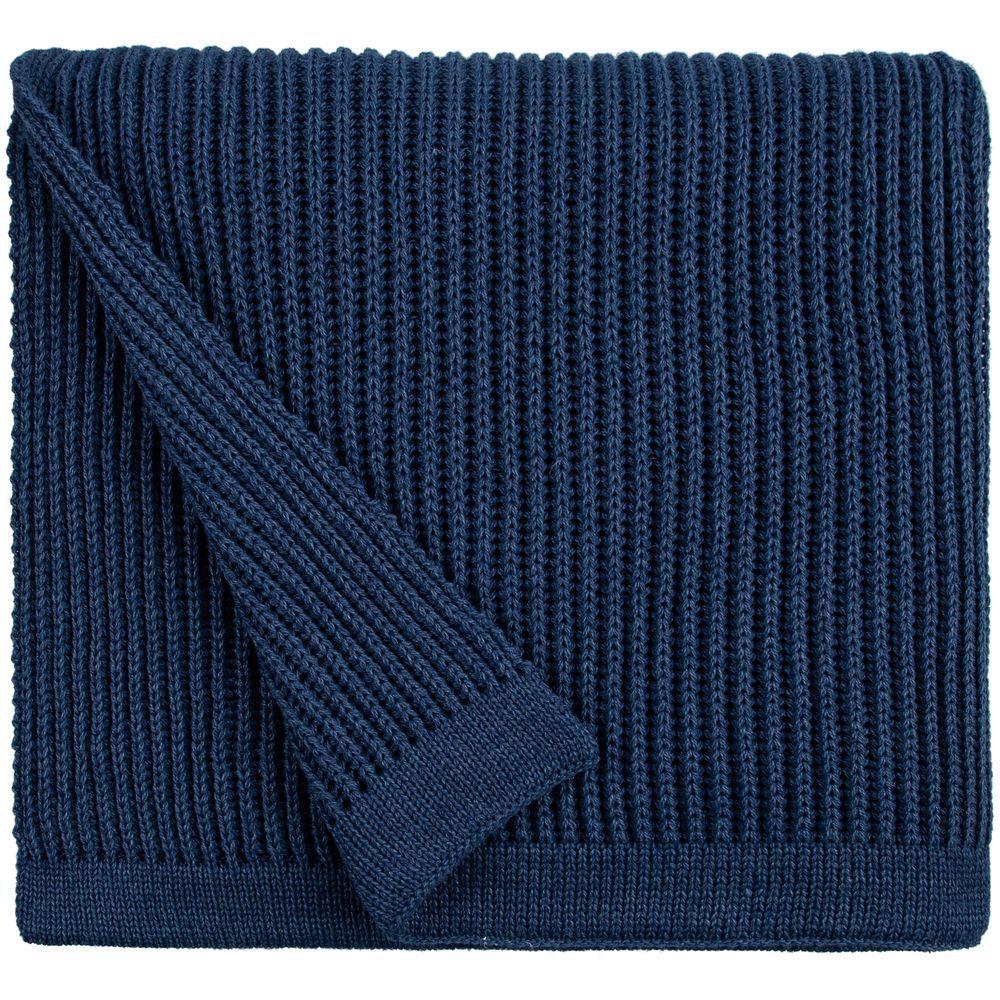 Плед Shirr, синий (деним) — изображение 3