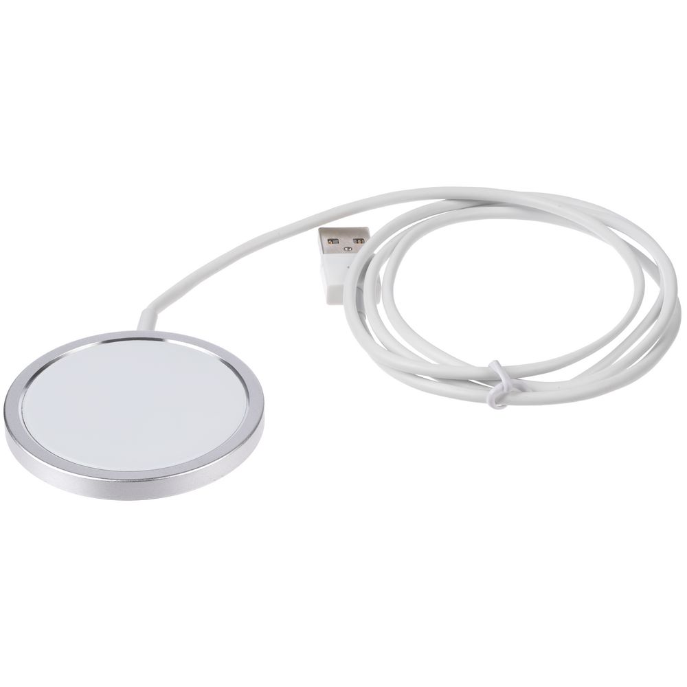 Беспроводное зарядное устройство с магнитами Magmate, серебристое — изображение 4