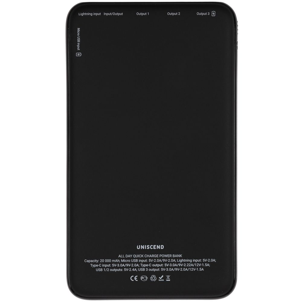 Аккумулятор All Day Compact PD 20000 мAч, черный — изображение 4