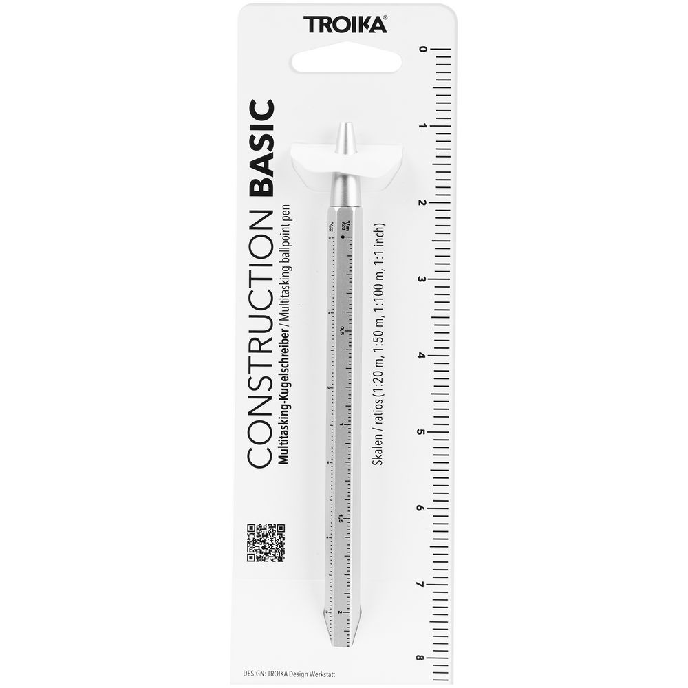 Ручка шариковая Construction Basic, серебристая — изображение 5