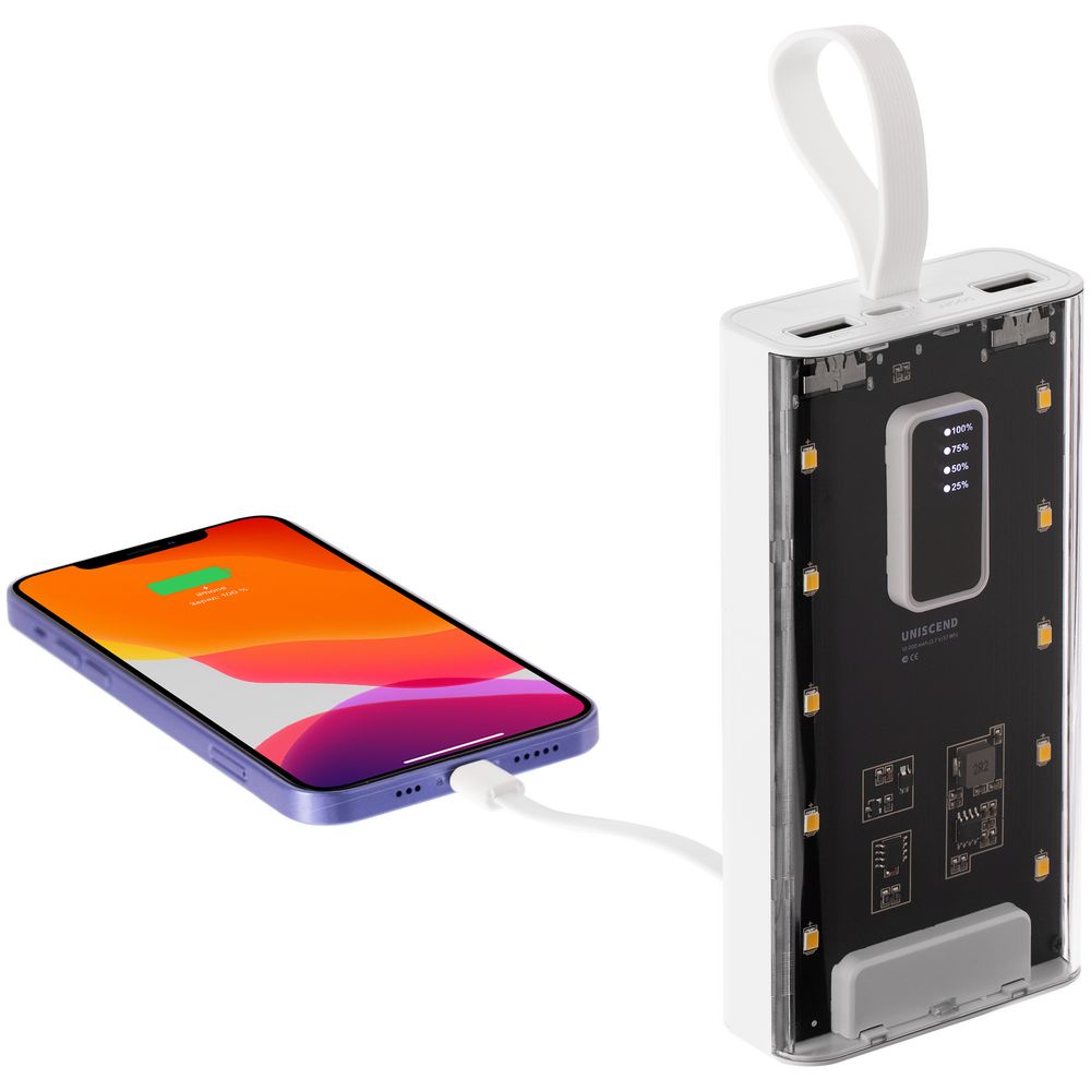 Аккумулятор Trellis Flat 10000 мАч, белый — изображение 7