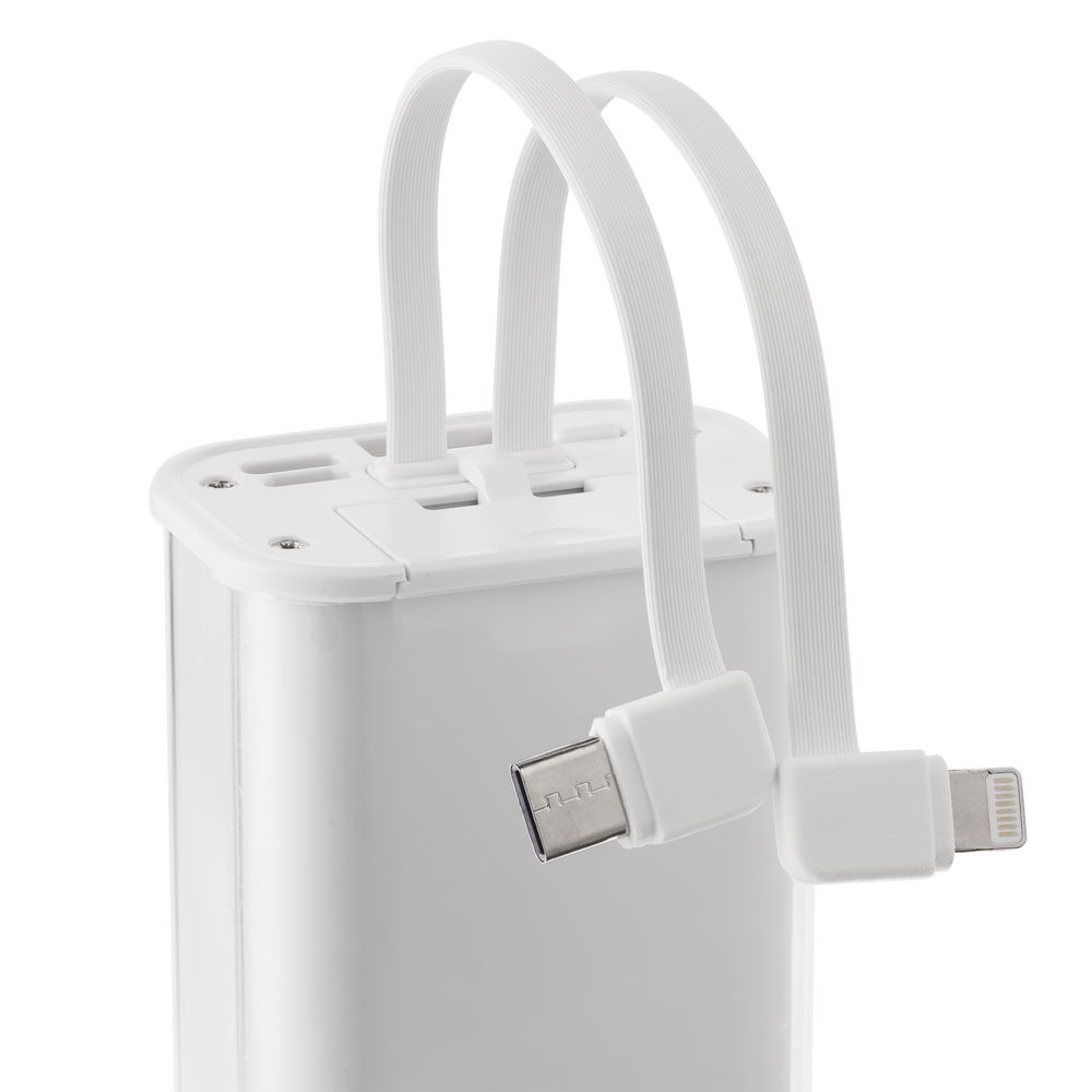 Аккумулятор c быстрой зарядкой Trellis Geek 10000 мАч, белый — изображение 7