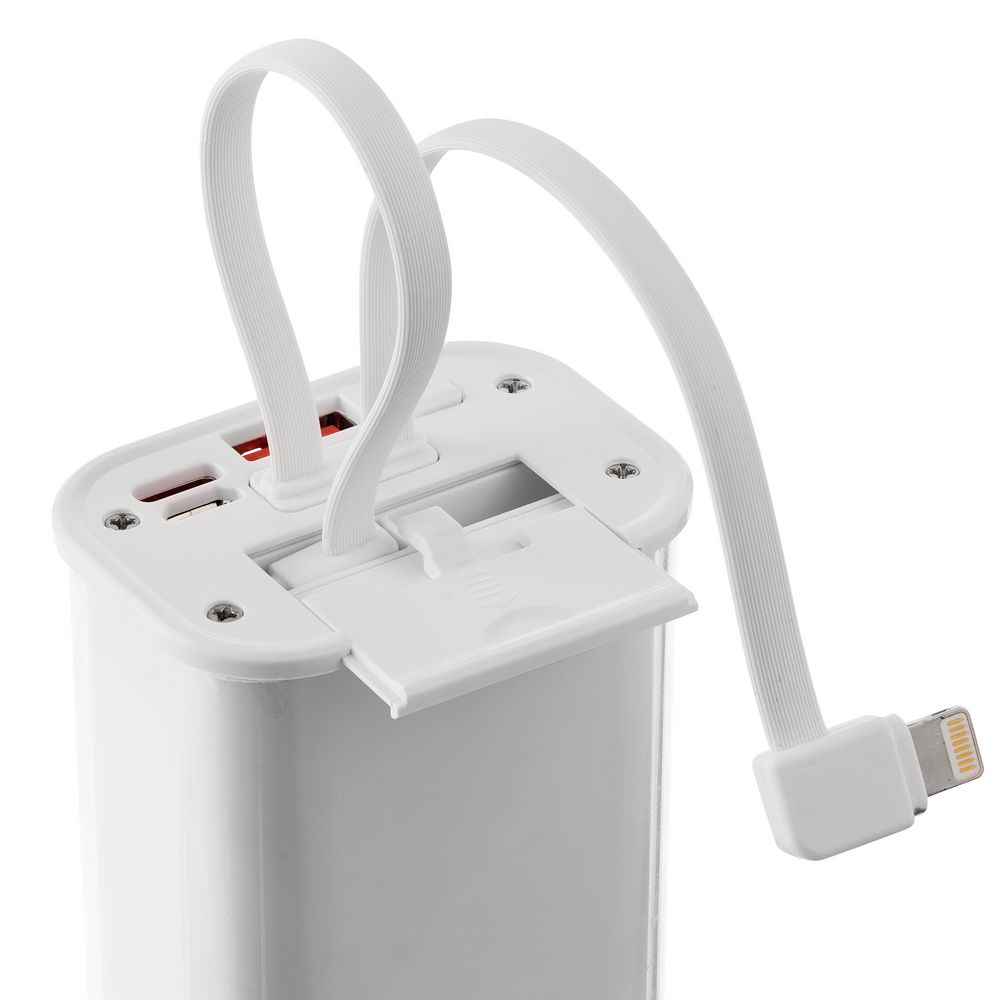 Аккумулятор c быстрой зарядкой Trellis Geek 10000 мАч, белый — изображение 8