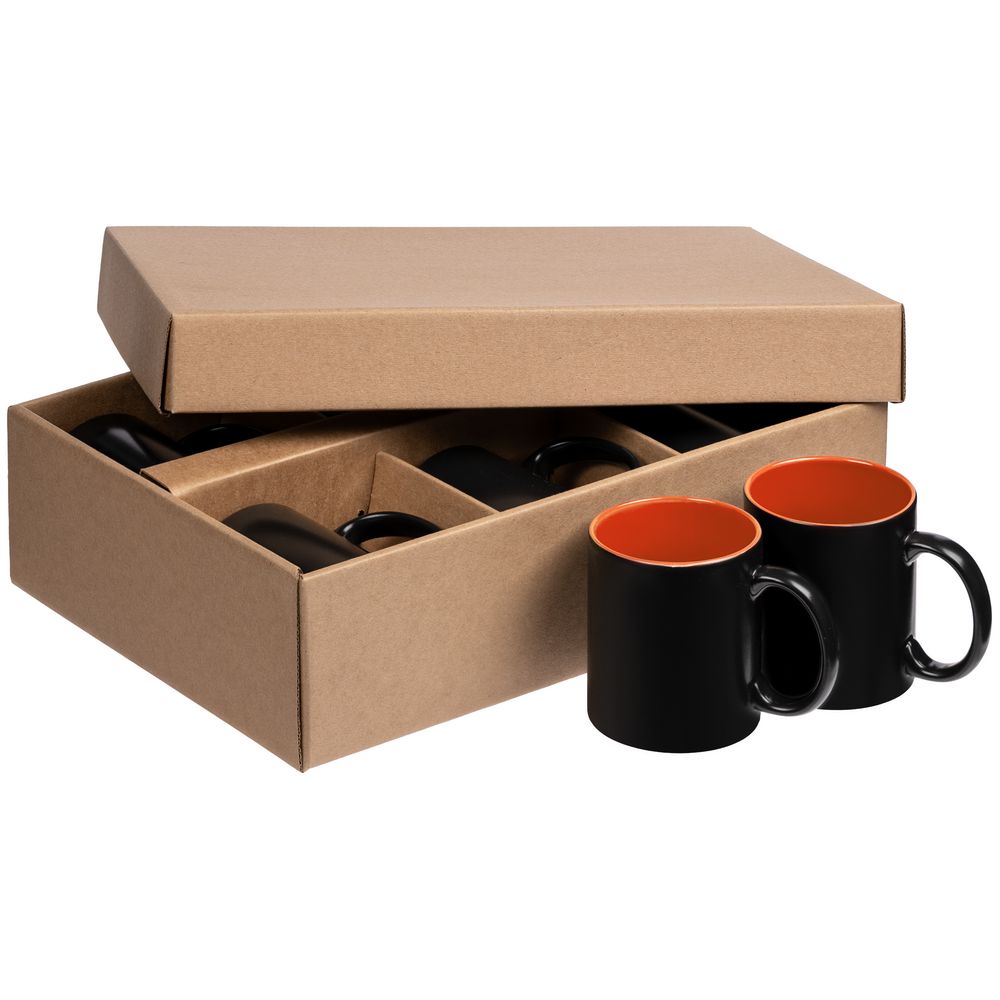 Набор из 6 кружек-хамелеонов On Display, оранжево-черный — изображение 3