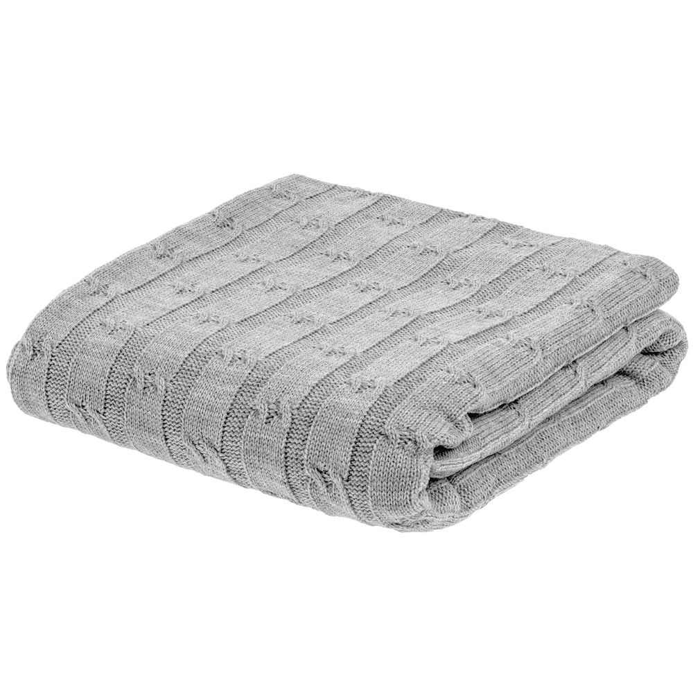 Плед Trenza, светло-серый — изображение 3