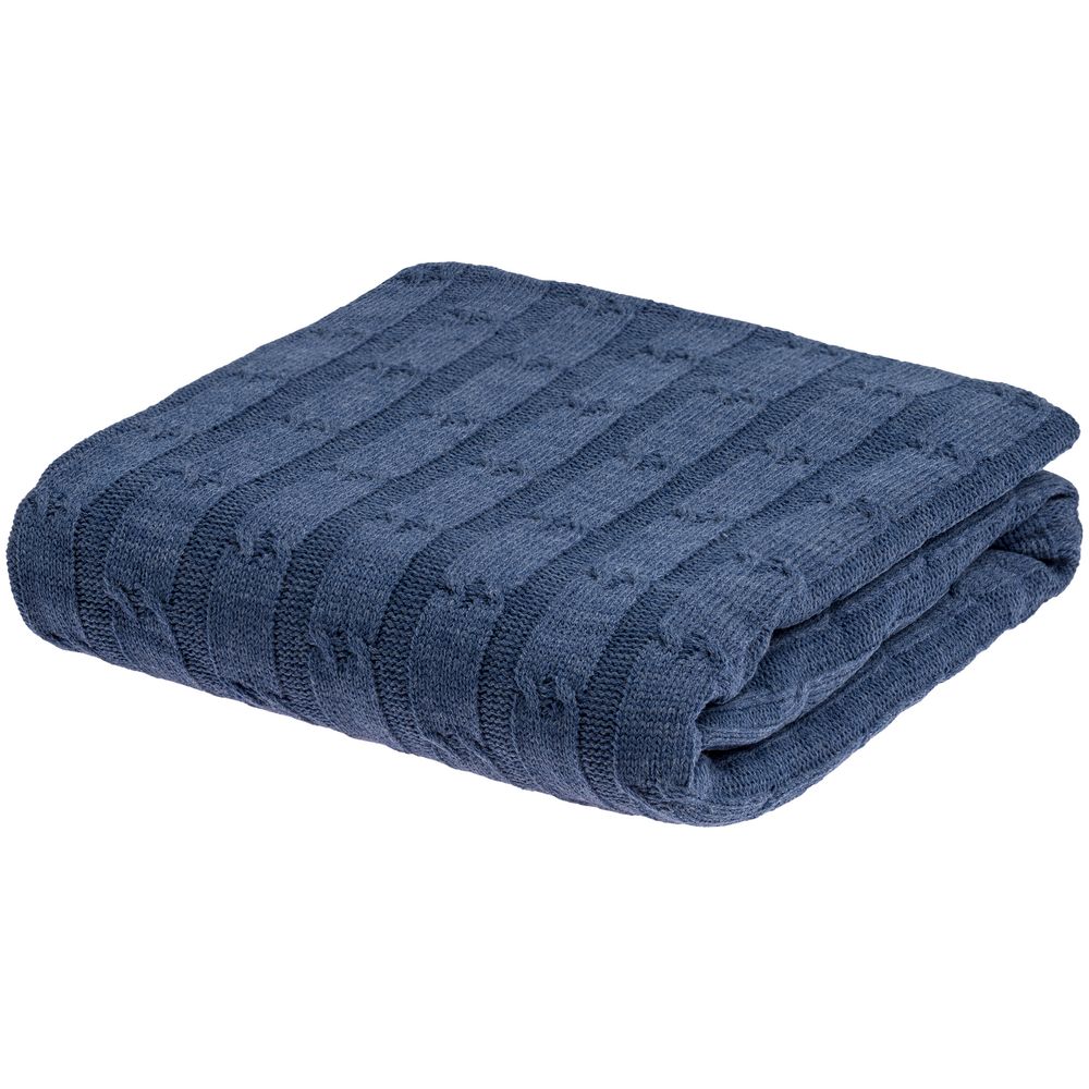 Плед Trenza, синий — изображение 3