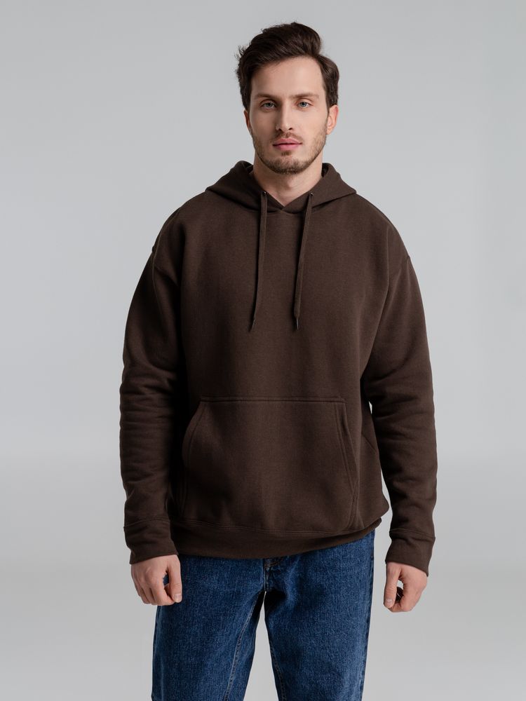 Толстовка с капюшоном Slam 320, темно-коричневая (шоколад) — изображение 6