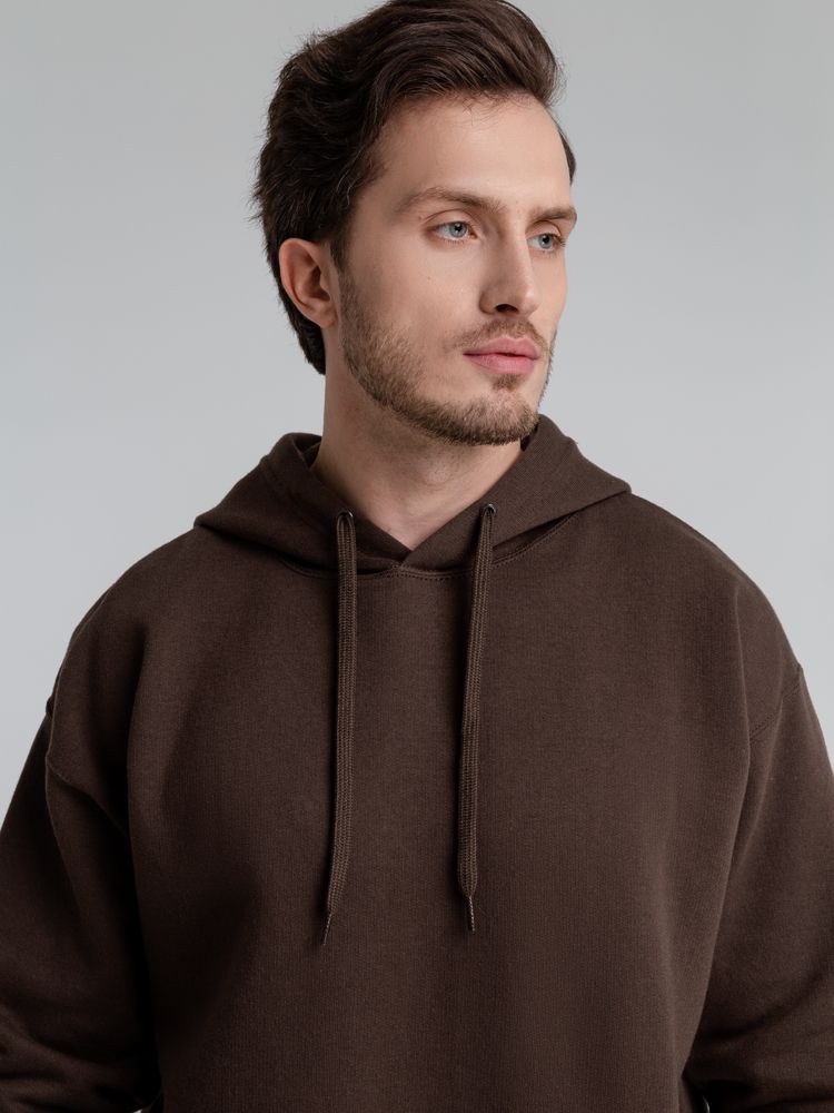 Толстовка с капюшоном Slam 320, темно-коричневая (шоколад) — изображение 9