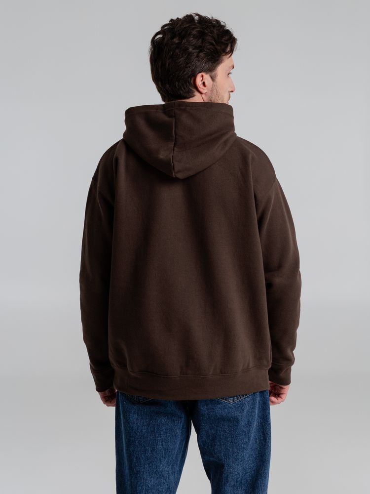 Толстовка с капюшоном Slam 320, темно-коричневая (шоколад) — изображение 8