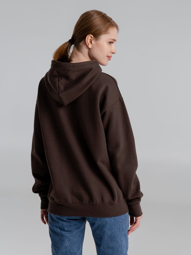 Толстовка с капюшоном Slam 320, темно-коричневая (шоколад) — изображение 12