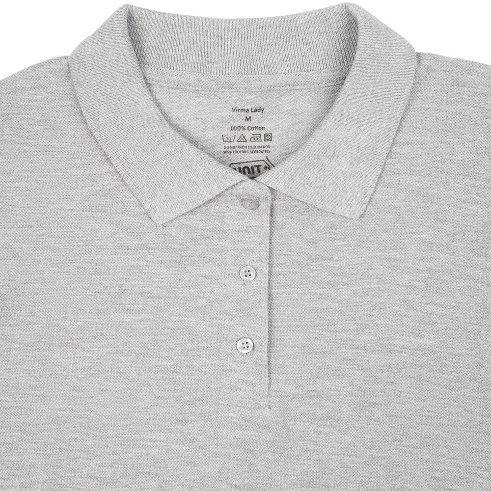 Рубашка поло женская Virma Lady, серый меланж — изображение 4