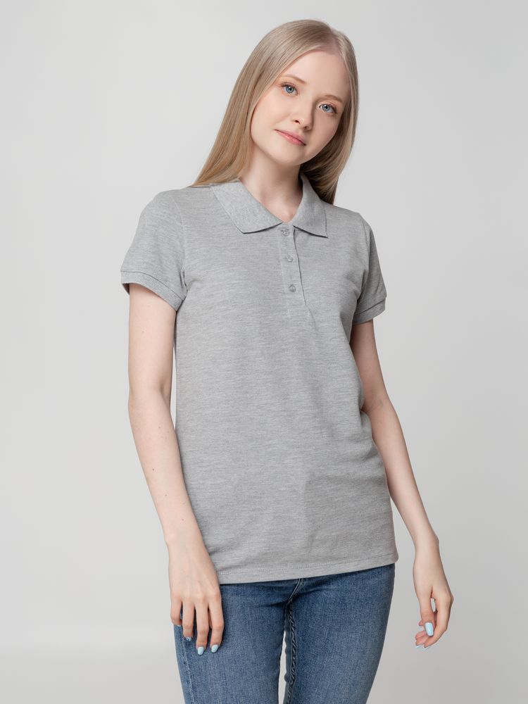 Рубашка поло женская Virma Lady, серый меланж — изображение 6