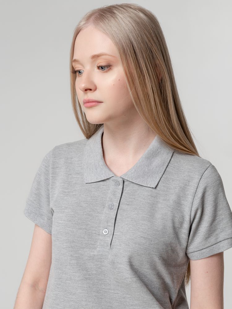 Рубашка поло женская Virma Lady, серый меланж — изображение 9