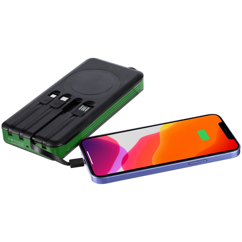 Аккумулятор Holiday Maker, 10000 мАч, зеленый — изображение 5