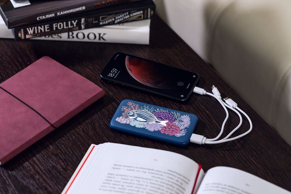 Аккумулятор Uniscend Starry с подсветкой, 5000 мАч, синий — изображение 7