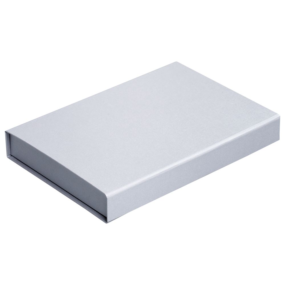 Коробка Silk с ложементом под ежедневник 15х21 см и ручку, ver.2, серая — изображение 3