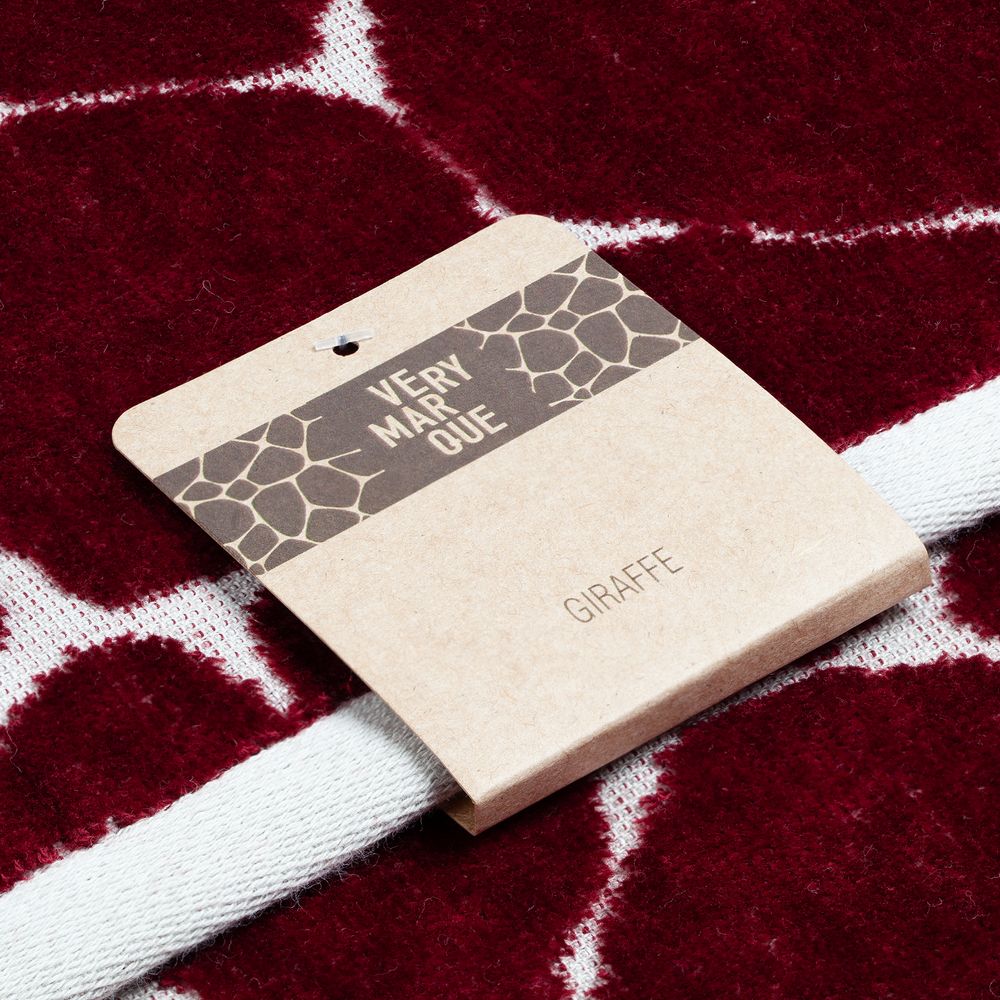 Полотенце Giraffe, малое, бежевое с бордовым — изображение 7