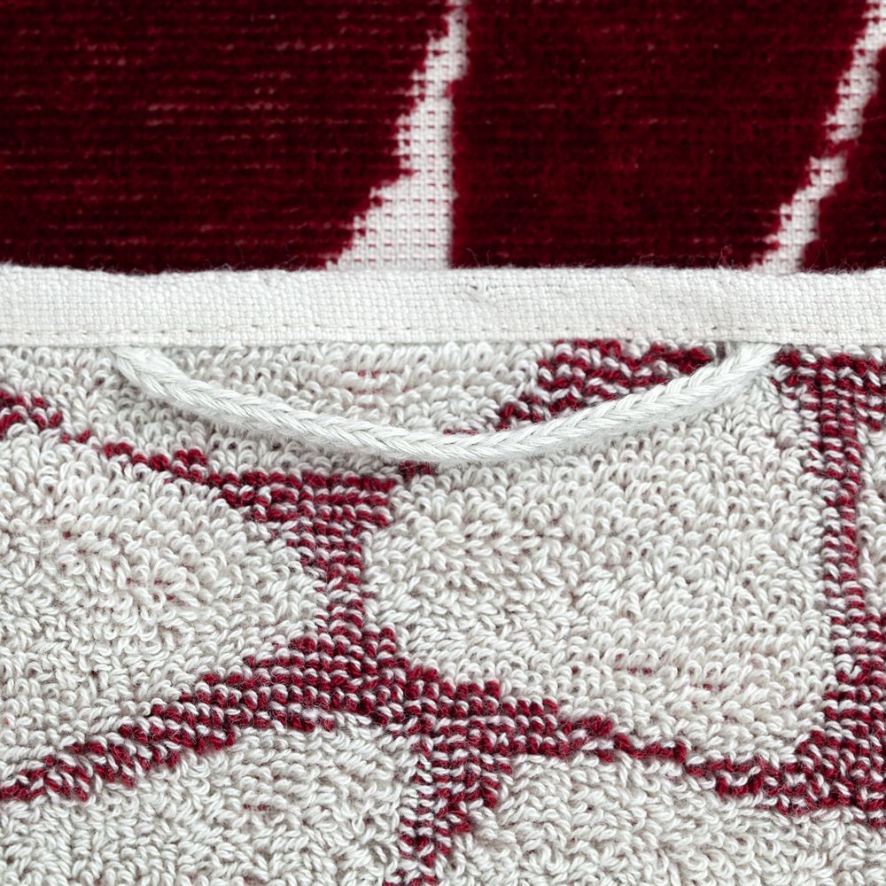 Полотенце Giraffe, малое, бежевое с бордовым — изображение 5