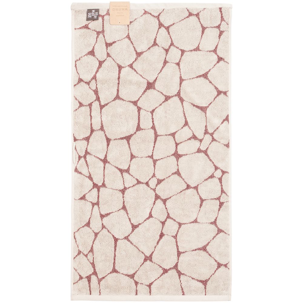 Полотенце Giraffe, малое, бежевое с бордовым — изображение 4