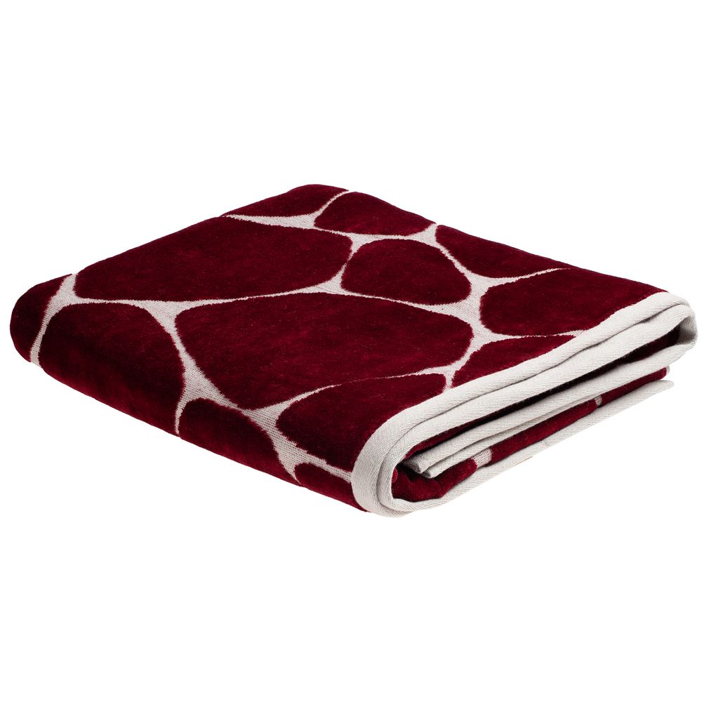Полотенце Giraffe, большое, бежевое с бордовым — изображение 4