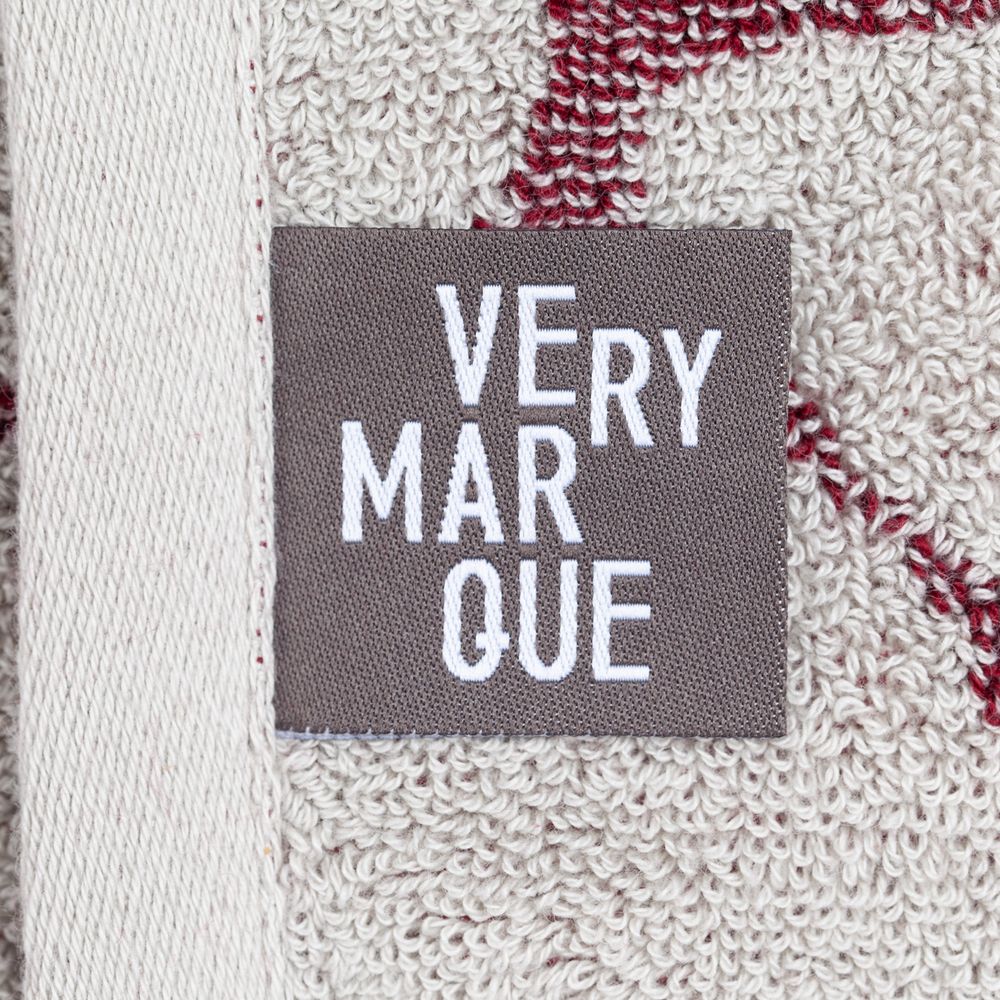 Полотенце Giraffe, большое, бежевое с бордовым — изображение 6