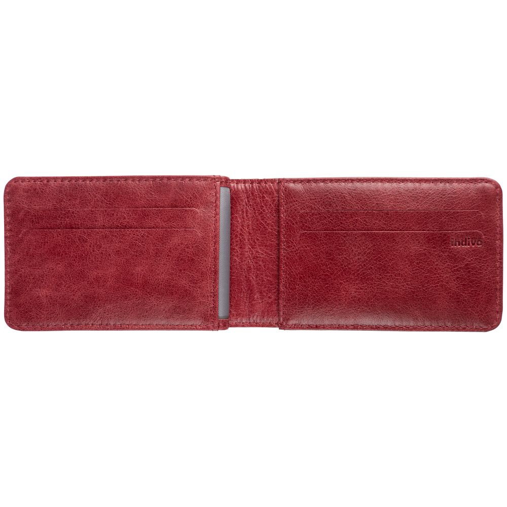 Футляр для карточек inCase, серый с бордовым — изображение 4