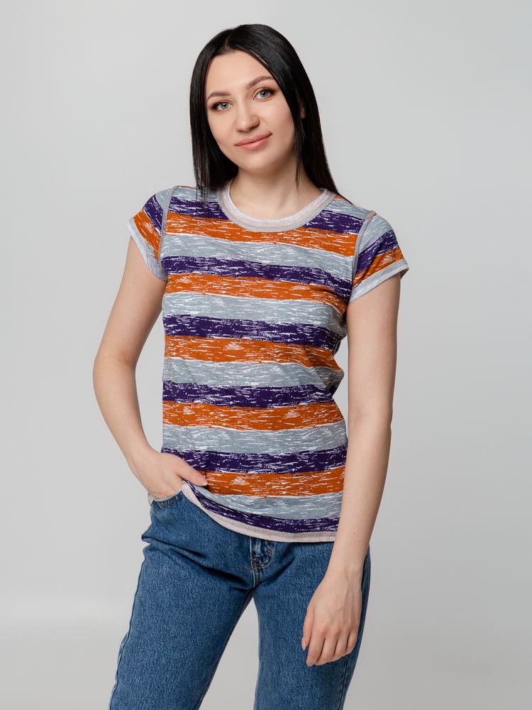 Футболка женская Rayet Lady двусторонняя, оранжевая с фиолетовым — изображение 10