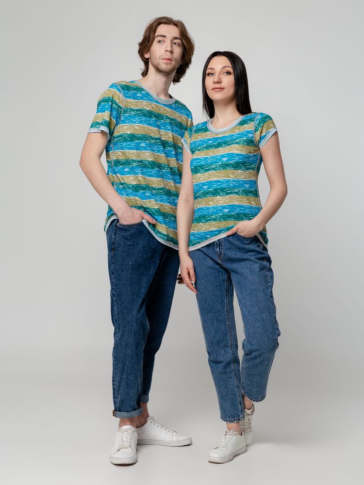 Футболка женская Rayet Lady двусторонняя, голубая с зеленым — изображение 12