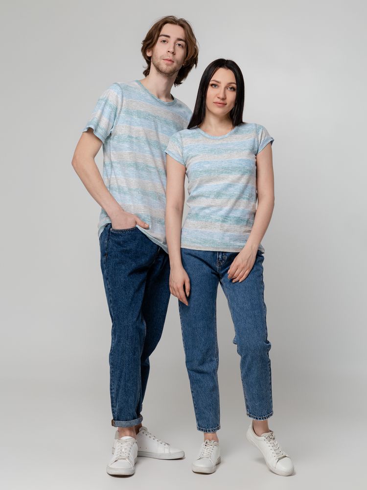 Футболка женская Rayet Lady двусторонняя, голубая с зеленым — изображение 15