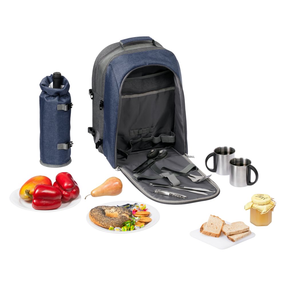 Набор для пикника Fridag на 2 персоны, темно-синий с серым — изображение 8