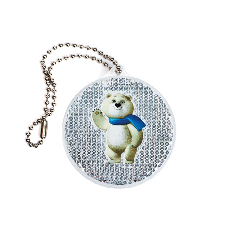 Пешеходный светоотражатель «Круг», белый — изображение 3