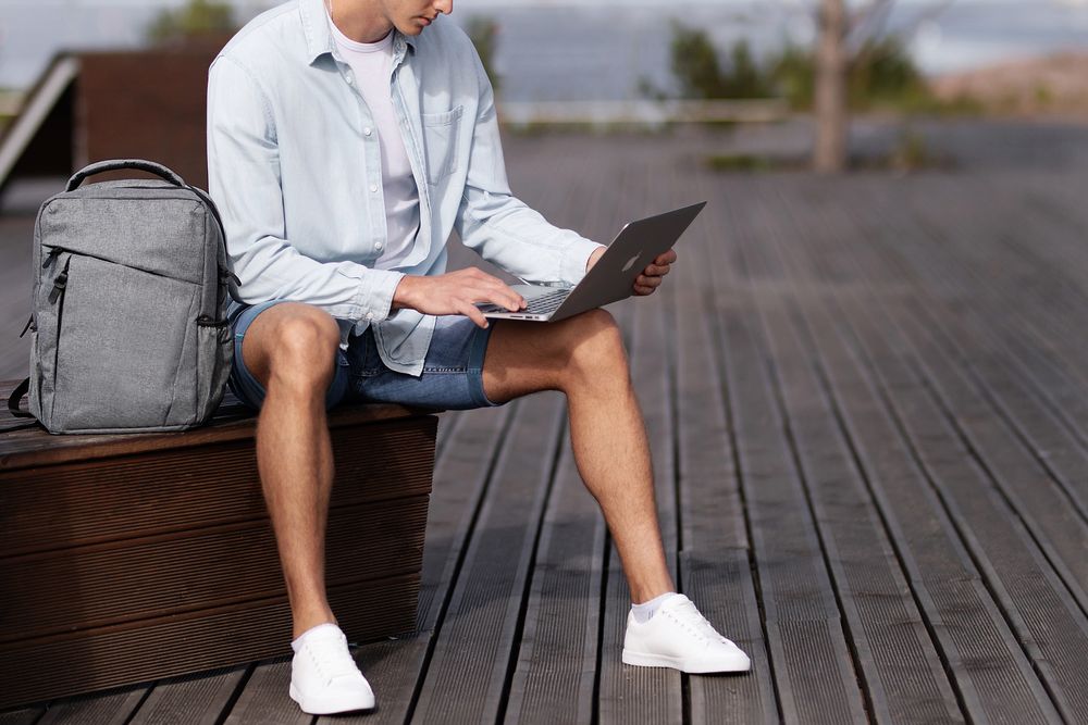 Рюкзак для ноутбука The First, серый — изображение 10