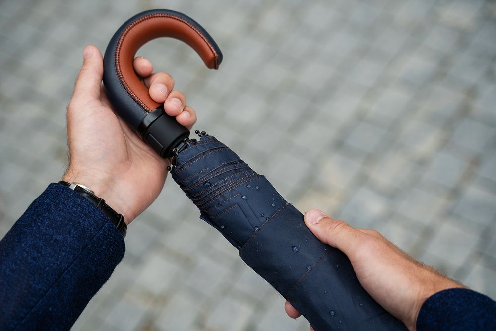 Складной зонт Palermo, темно-синий — изображение 8