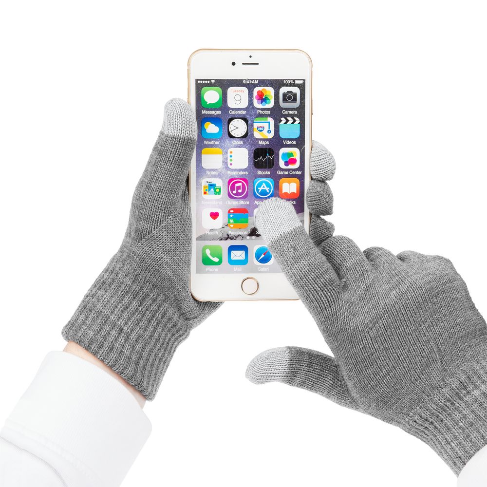 Перчатки сенсорные Real Talk, серые — изображение 5