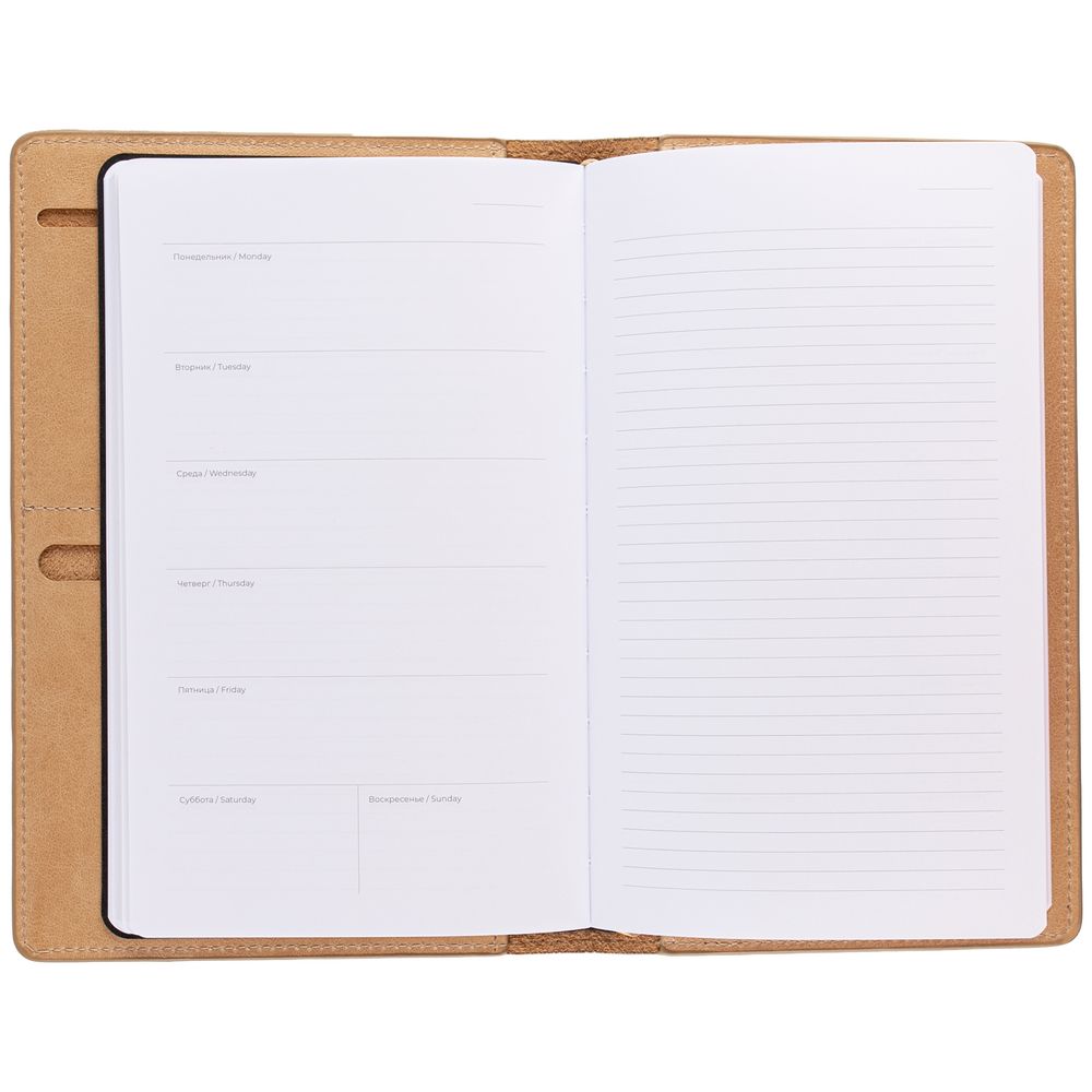 Еженедельник-портфолио Remini, недатированный, бежевый — изображение 6
