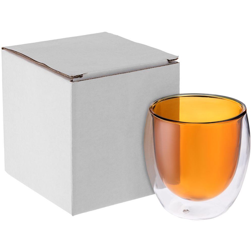 Стакан с двойными стенками Glass Bubble, желтый — изображение 4