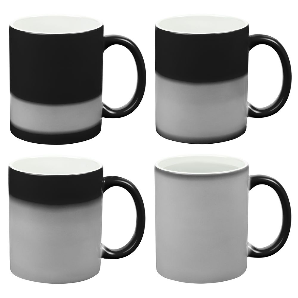 Кружка «Хамелеон», ver.2, матовая , черная — изображение 4