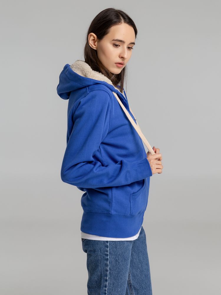 Толстовка унисекс на молнии Sherpa 280, ярко-синяя — изображение 11