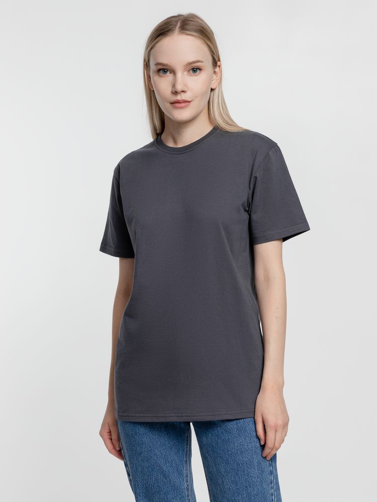 Футболка унисекс T-Bolka 160, темно-серая (графит) — изображение 9