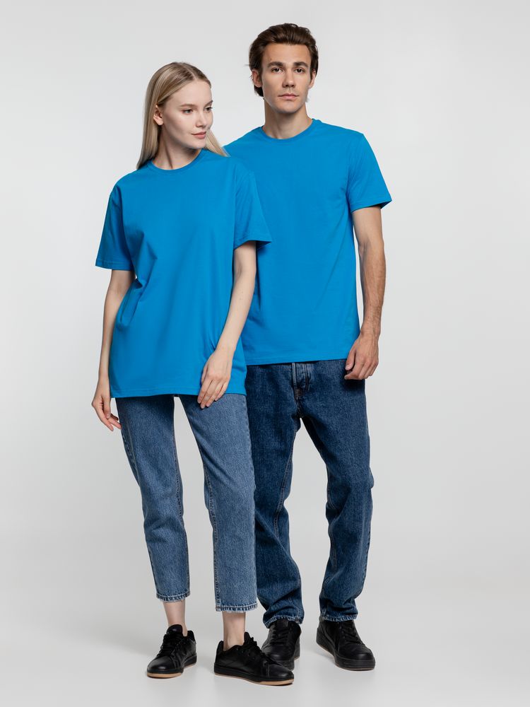 Футболка унисекс T-Bolka 160, бирюзовая — изображение 12