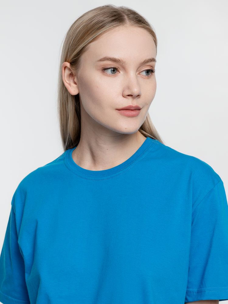 Футболка унисекс T-Bolka 160, бирюзовая — изображение 11