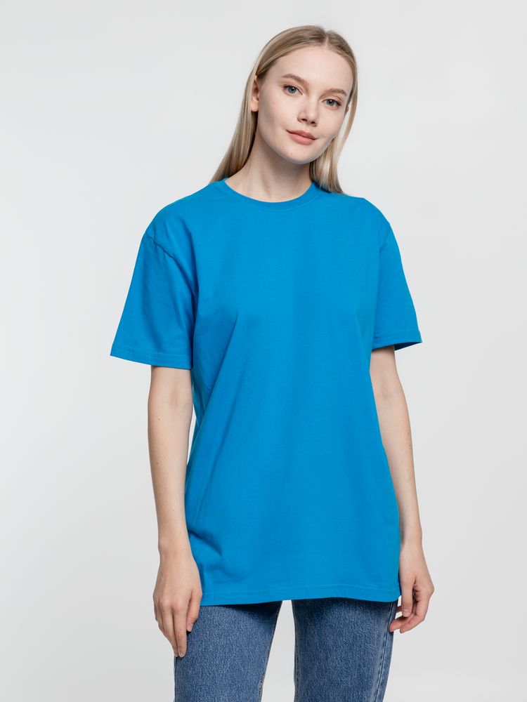 Футболка унисекс T-Bolka 160, бирюзовая — изображение 9