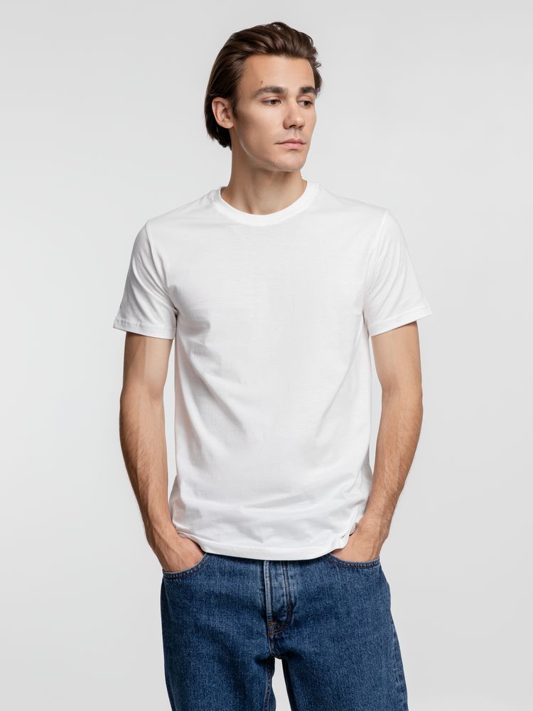 Футболка унисекс T-Bolka 160, белая (теплый оттенок) — изображение 5