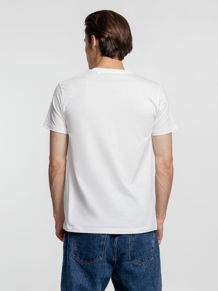 Футболка унисекс T-Bolka 160, белая (теплый оттенок) — изображение 6