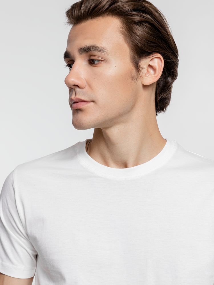 Футболка унисекс T-Bolka 160, белая (теплый оттенок) — изображение 7