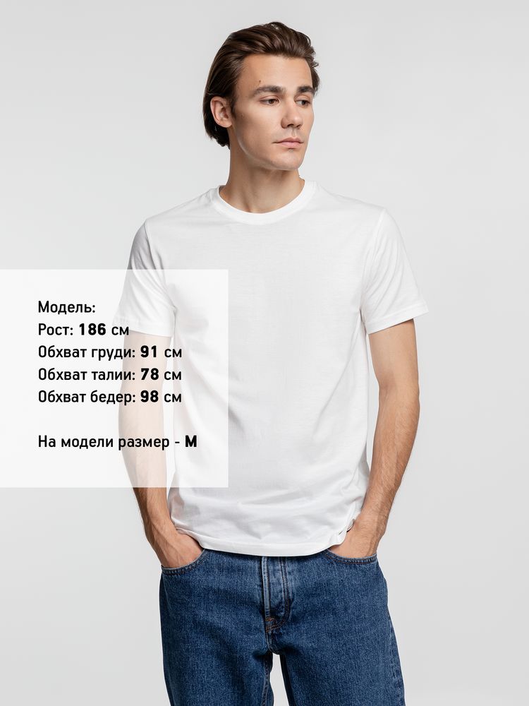 Футболка унисекс T-Bolka 160, белая (теплый оттенок) — изображение 4